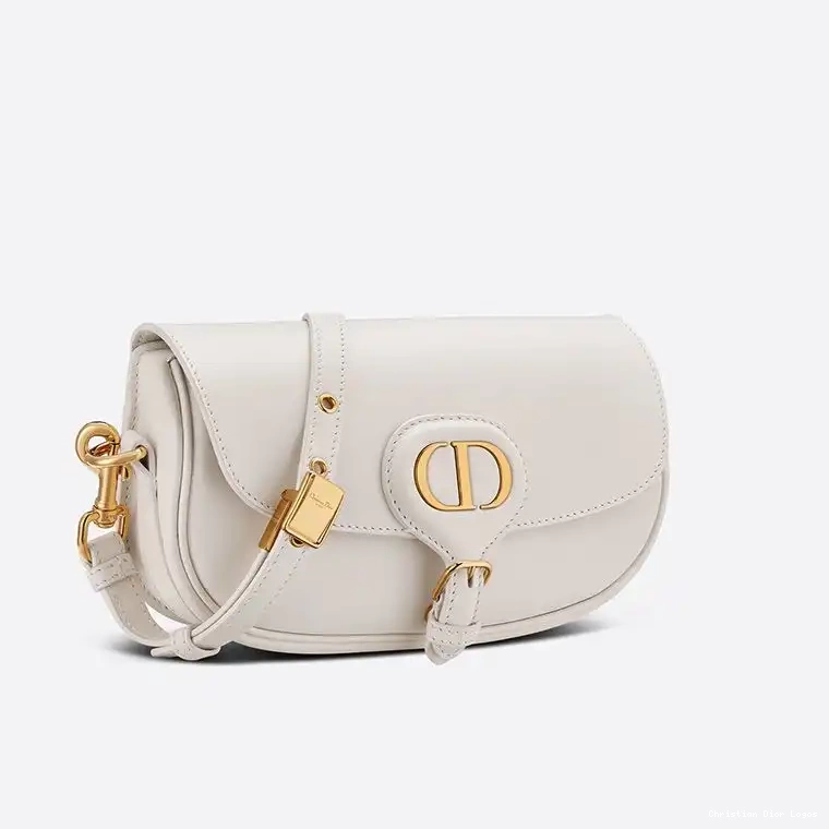 Cheap Calfskin Box Dior Bobby East-West Bag White 0703 Luxury